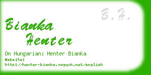 bianka henter business card